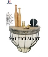 NauticalMart Cast Iron Demilune Console Table Home Decor - $13,285.79 MXN