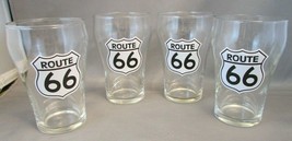 Extremely Rare Vintage Us 66 Highway Sign Route 66 Dinking Glass Set 4 1960&#39;s - £125.86 GBP