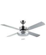 Slate 51 in. Integrated LED Nickel Ceiling Fan with Light - £104.75 GBP