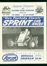 ASCOT RACING PGM NOV 18 1988 CRA SPRINT CARS - PEABODY VF - £43.42 GBP