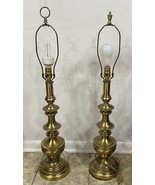 Vintage Pair Of Stiffel Brass MCM Lamps Beautiful Working Condition - $286.25