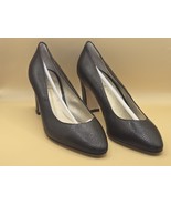 Rene Mancini Paris Women&#39;s Snake Embossed Pumps Leather Heels Black Size... - $487.82 MXN