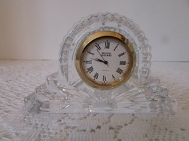 Crystal Legends By Godinger Crystal Vanity Desk Mantel Clock 3-7/8"W - $12.82