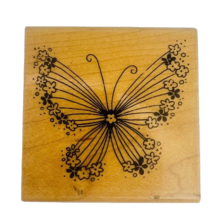 Stampendous Flower Butterfly Art Rubber Stamp Q132 - $18.99