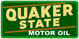 Quaker State Motor Oil Neon Image Metal Sign  (not real neon) 20&quot; by 10&quot; - £46.89 GBP