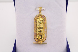 Pendentif égyptien personnalisé or 18 carats doubles noms cartouche 3-6... - £476.93 GBP