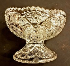 EAPG Cambridge Glass Wheat Sheaf Child&#39;s Toy Punch Bowl 1908 Nappy Pedes... - $24.66