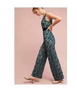 New Anthropologie ML Monique Lhuillier Lace V-Neck Jumpsuit $350 SIZE 10... - $157.55 CAD