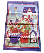 Patriotic America House Garden Flag Bird Houses Watering Can Flowers 36&quot;... - £5.19 GBP