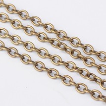 Bronze Chain BULK Chain for Jewelry Making Soldered Iron Cable Link BULK... - £11.82 GBP