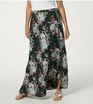 Tolani Collection Printed Pull-On Woven Maxi Skirt Black Floral Petite X... - £13.27 GBP