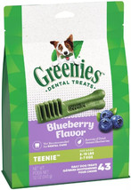 Greenies Teenie Dental Dog Treats Blueberry 43 count Greenies Teenie Den... - £30.10 GBP