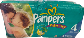 Vintage 2009 Pampers Baby Dry Mega Size 4 Diapers, 52 ct - $112.66 CAD