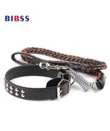 Braid Leather Dog Training Leash, Big Large Dog Leash With Spiked Rivets... - £22.41 GBP+