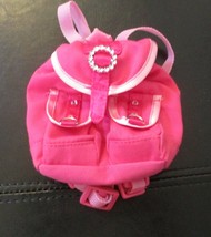 Build A Bear Workshop Fuchsia &amp; Pink Cloth Backpack Accessory - £7.77 GBP