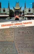 Los Angeles California~China Town + Grauman&#39;s Chinese THEATRE~2 Banner Postcards - £6.05 GBP