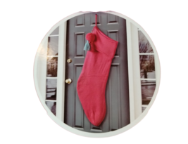 Holiday Time - Pink Knit 36 in Jumbo Christmas Stocking (New) - £13.79 GBP