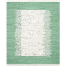 SAFAVIEH Montauk Collection Area Rug - 9&#39; x 12&#39;, Ivory &amp; Sea Green, Handmade Str - £246.12 GBP