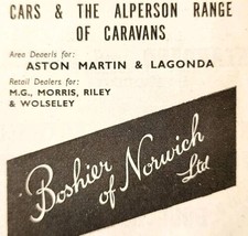 1954 Boshier Of Norwich Print Error Dealer Advertisement Automobilia E89G2 - $27.64 CAD