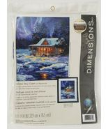  Dimensions Counted Cross Stitch Kit Winter Sky Cabin 71-20072 NEW Sealed - £23.97 GBP