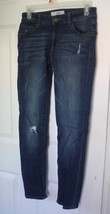 m1858 NY 0 25 Jane Boyfriend Distressed Skinny Slim Leg Blue Jeans Denim  - £13.46 GBP