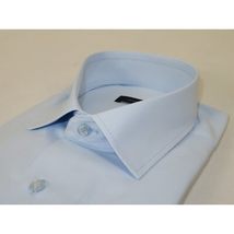 Men's Dress Shirt MARCUZZI Turkey 100% Soft Cotton French Cuffs Marc2 Blue image 5