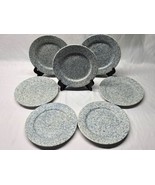 SIGNATURE HOUSEWARES Stoneware 7.875&quot; Salad Plates TABLEROCK GRAY - Set ... - $52.60 CAD