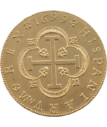 699 Spanish Colonial 8 Escudos Restrike - Carlos II &quot;El Hechizado&quot; Tri - $18.55 CAD