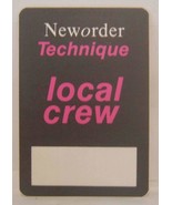 NEW ORDER - VINTAGE ORIGINAL CONCERT TOUR CLOTH BACKSTAGE PASS - $12.00