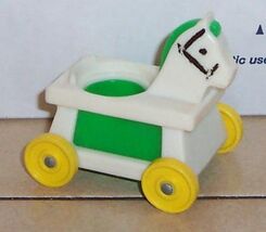 Vintage 80's Fisher Price Little People Green Riding Horse #656 FPLP - $14.80