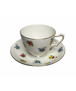 Vintage Crown Staffordshire England Fine Bone China Rose Pansy Tea Cup &amp;... - $18.80