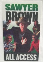 SAWYER BROWN - VINTAGE ORIGINAL 1990&#39;s TOUR CONCERT TOUR CLOTH BACKSTAGE... - £7.99 GBP