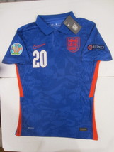 Phil Foden England 20/21 Euro Match Slim Blue Away Polo Soccer Jersey 2020-2021 - $90.00