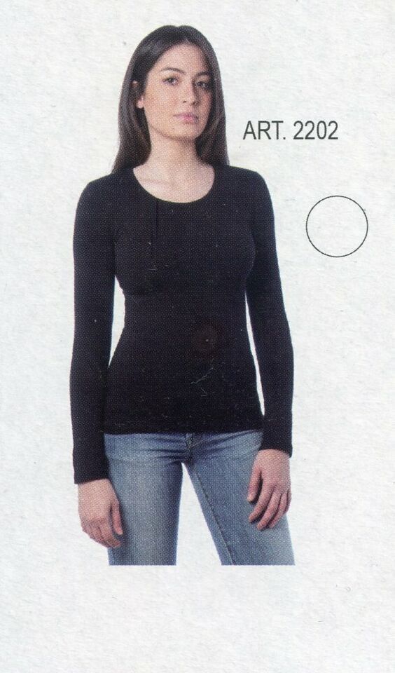 Crewneck Shirt Woman Long Sleeve Cotton Elastic Sweatshirt CFA GROUP Art... - $8.26+