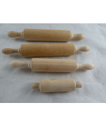 Miniature Rolling Pin for Dollhouse Kitchen dolls 2.5 to 5.5&quot; long lot of - $5.40 CAD