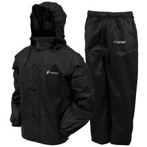 Frogg Toggs All Sport Rain Suit Jacket Pants Size Large AS1310-01 LG Bla... - €37,97 EUR