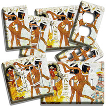 ANCIENT EGYPTIAN DANCING GIRLS LIGHTSWITCH OUTLET PLATE WALL ART HIEROGL... - £12.73 GBP+