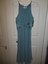 NWT Ladies R&amp;M Richards Formal Dress 14 Bluish Gray with Sequin Detail - £23.88 GBP