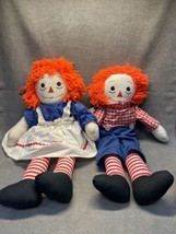 Vintage Raggedy Anne &amp; Andy 24” Doll Orange Yarn Hair Doll KG JD - £39.81 GBP