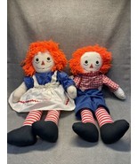 Vintage Raggedy Anne &amp; Andy 24” Doll Orange Yarn Hair Doll KG JD - $49.50