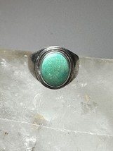 Blue Green ring size 6.75 southwestern sterling silver women - £37.98 GBP