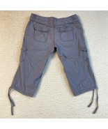 Ocean Pacific Bermuda Shorts Womens 9 Blue Gray Casual Cargo Capri Pants... - £9.19 GBP