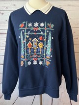 Morning Sun Sweatshirt Large Vintage 90s Birds Birdhouse Garden USA Nature - $24.12