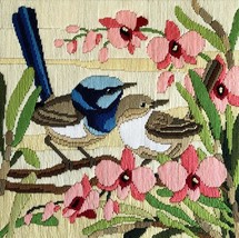 Blue Wrens &amp; Cooktown Orchids Long Stitch Kit by Fiona Jude for Country Threads - £64.58 GBP
