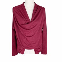 Windsor Sweater Medium Burgundy V-Neck Cropped Front Long Sleeves New - £23.32 GBP