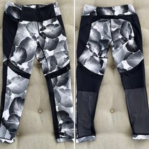 Calia Exercise Leggings Crop Black White Floral Mesh 26” Inseam M - $377.69 MXN