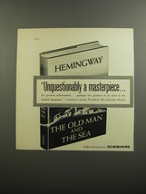 1952 Scribners Book Advertisement - The Old Man and the sea by Ernest Hemingway - £14.78 GBP