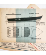 1950 Scud Fishing Boat Blueprint Diagram Mechanix Illustrated 3 Pages DWF25 - $566.69 MXN