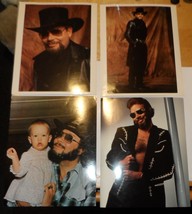 Hank Williams Jr. 4 Vintage Fan Club 8*10 Inch Colour Photos VG+ Country... - £14.96 GBP