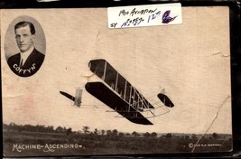 WW1 pilot COFFYN &amp; bi-plane &quot;Machine Ascending&quot; by E J Godshall POSTCARD BK55 - £7.14 GBP